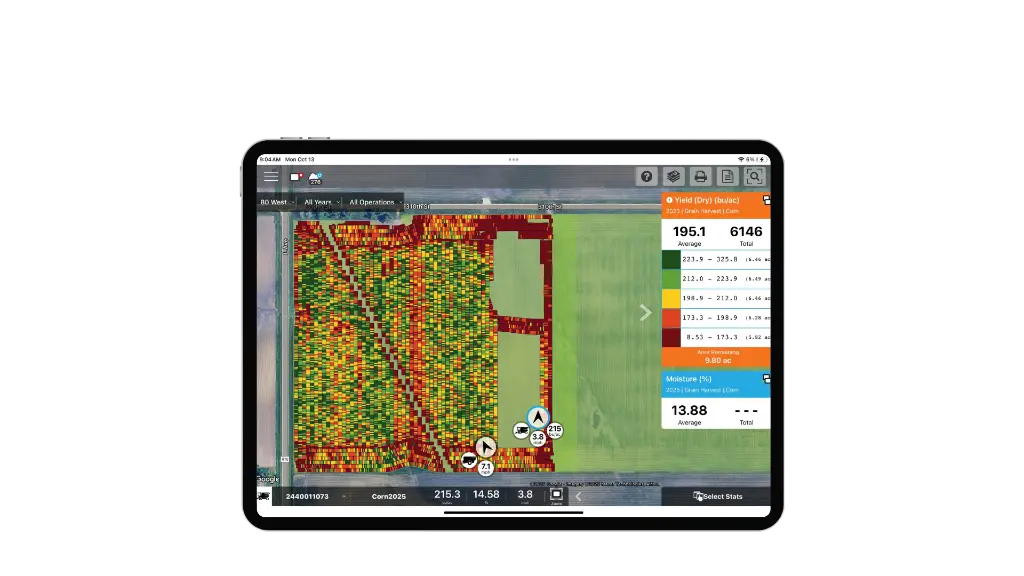 Harvest - Corn - CartACE Live Stats - iPad [AgF 2025].webp